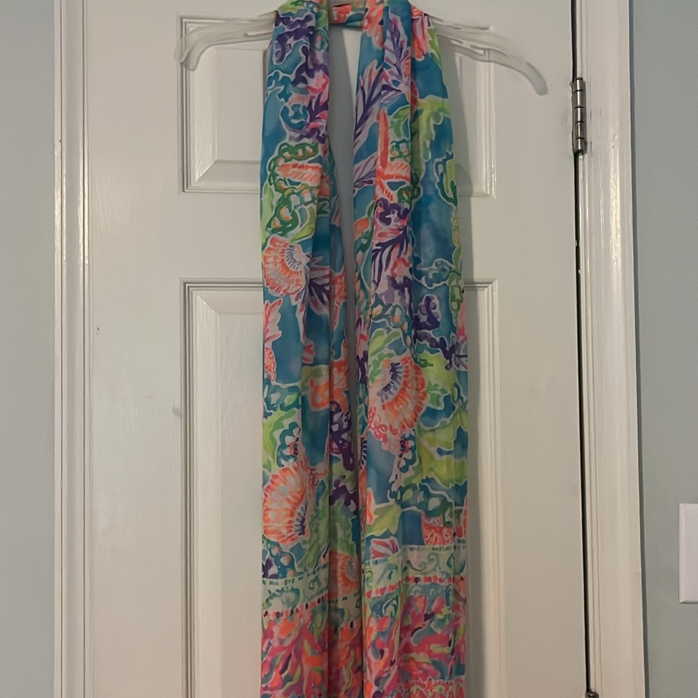 Lilly Pulitzer Blue Ibiza resort scarf NWT
